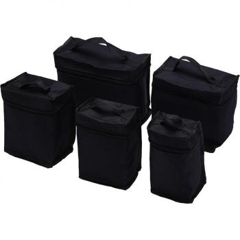 Sac de stockage pliant pour marqueurs, toile noire, grande capacité, fermeture éclair