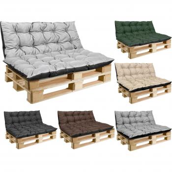 Cuscini da esterno per panchina, copertura impermeabile con cavi, 6 varianti di colore, 120x80x40 cm, grigio scuro