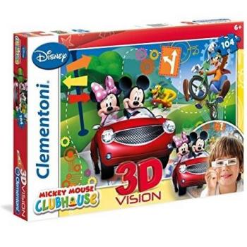 Clementoni Puzzle 3D Mickey Club House, 104 Piezas