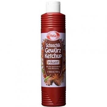 Hela Gewürz Ketchup Schaschlik Pikant, 2er Pack (2x800ml Tube)