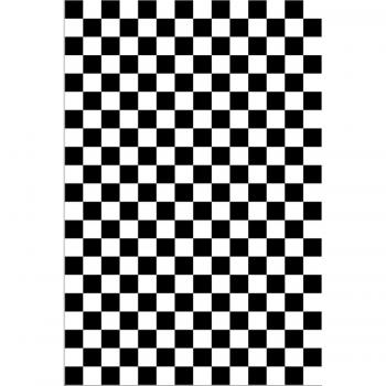 Tapis d'intérieur motif damier 80 x 150 cm
