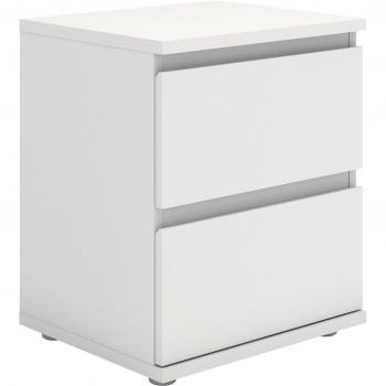 Nova White 2-Drawer Nightstand