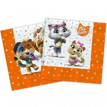 Tovaglioli carta 44 gatti cm.33x33, 20 pezzi