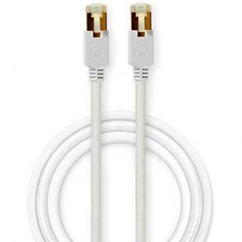 Cavo Rete Cat 6 RJ45 Maschio S/FTP 100 m Rotondo LSZH Bianco Blister