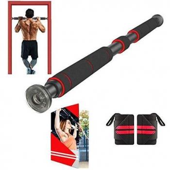 Door Frame Chin‑Pull Bar with Ergonomic Handholds