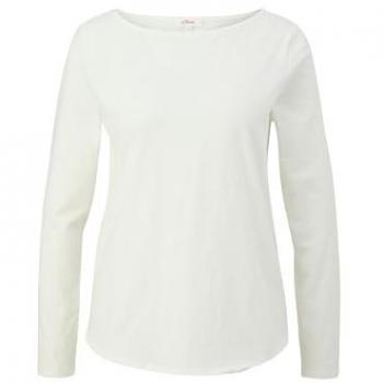 S.Oliver Damen Langarmshirt U-Boot Ausschnitt