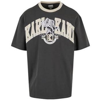 Karl Kani Eagle Logo Short Sleeve Shirt Anthracite / Light Sand XL