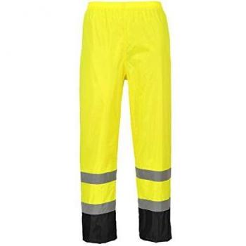 Hi Vis Yellow / Black Rain Trousers 5XL