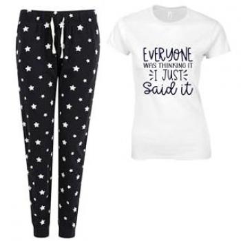 Women’s Navy Star “Everyone Was Thinking It” Sleepwear