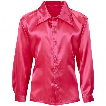 Widmann 70er Disco‑Satinhemd – XL, Langarm, Karnevals‑Style