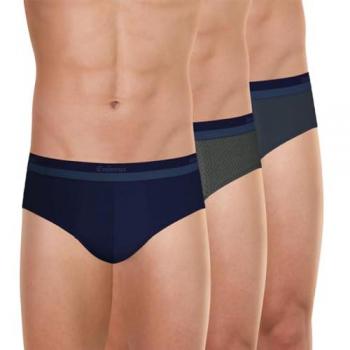 Lot de 3 slips en coton pour homme Studio Eminence couleur bleue