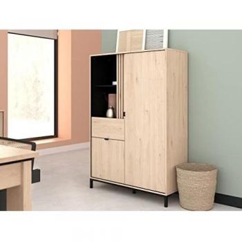 Vaisselier Iseka (100 cm) – Chêne, 2 portes, 1 tiroir
