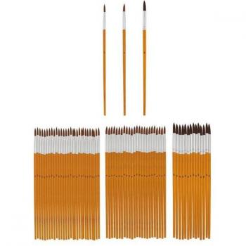 VBS XXL Malpinsel Set mit Bambusstiel, 70 Stück