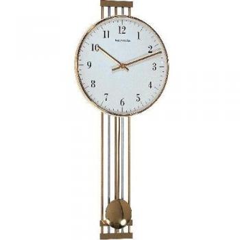 Hermle 70722-002200 Pendeluhr Messingoptik Quarzwerk Pendeluhr Metall