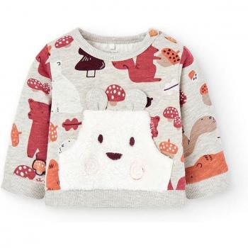 BOBOLI Sweatshirt Tiere Plüschtasche