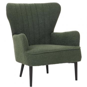 Grüner Bouclé Sessel für Lounge und Cocktail