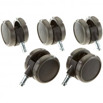 Hjh OFFICE 619009 5er Pack Hartbodenrollen 10mm / 65mm