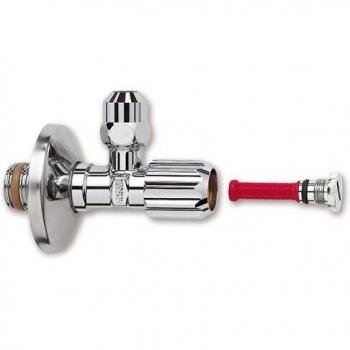 Schell Comfort : robinet d’arrêt filtrant à rosace chromée ½ x10 mm