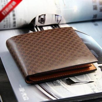 Billetera de cuero sintético para hombre con ID y tarjetas