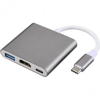 Connecteur USB‑C → HDMI 4K, 3‑ports hub, Apple Air