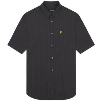 Large White Lyle & Scott Mens Striped Short Sleeve Shirt