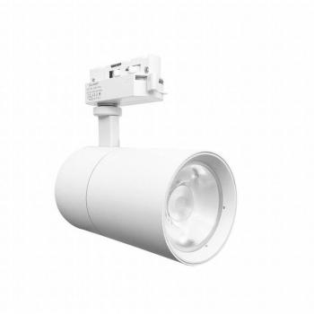 Luminaire LED sur Rail 30W 80° Monophasé Blanc