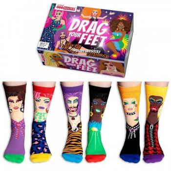 3er Set Damen Socken Strümpfe Gr. 38-44 DRAG YOUR FEED Oddsocks