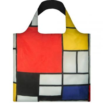 LOQI Mondrian Red Yellow Blue Black Tote