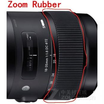 Bagues en caoutchouc pour l'objectif Sigma 18-35mm F1.8 DC HSM (mise au point et zoom)