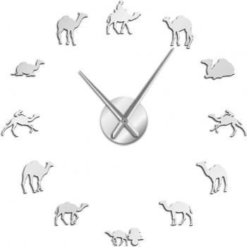 Reloj 3D camel árabe, superficie de espejo, para colgar