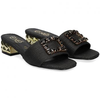 SANDALIA TACÓN BAJO KATY-257 BLACK