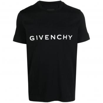 Givenchy Archetype Black Cotton T-Shirt | Size Large