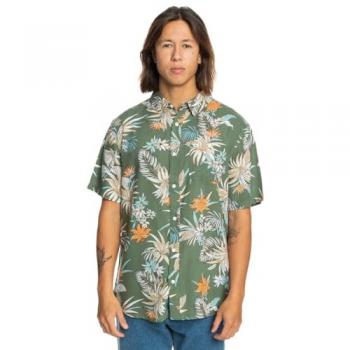 Quiksilver Lemnas Camisa de Hombre Verde