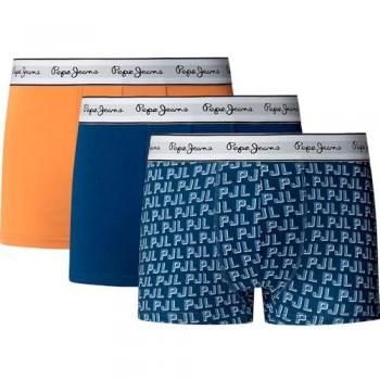 Pepe Jeans Boxers Blu Logo 3 Unità