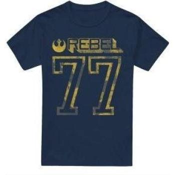 Rebel 77 Dark‑Blue Men’s T‑Shirt – Size S