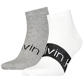 Chaussettes Courtes Calvin Klein Blanc Noir Gris (2 Paires)