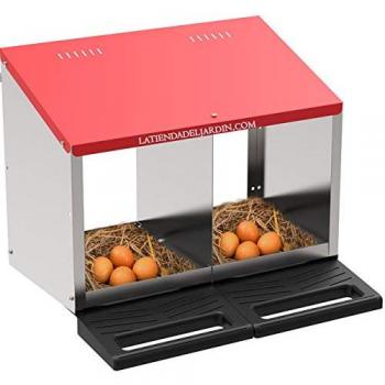 Poulailler à deux sections 52 × 45 × 46 cm avec plateau, pouvant héberger jusqu’à 12 poules