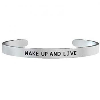 Bracciale Wake up and live in acciaio