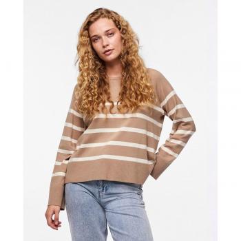 PIECES Damen Rundhalspullover PCSIA LS KNIT NOOS in Größe S