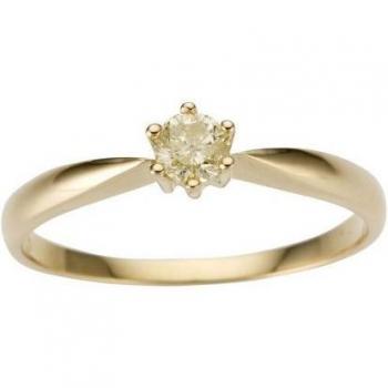 FIRETTI Verlobungsring Gold 750 – 16 mm, 0,2 ct P2 Diamant