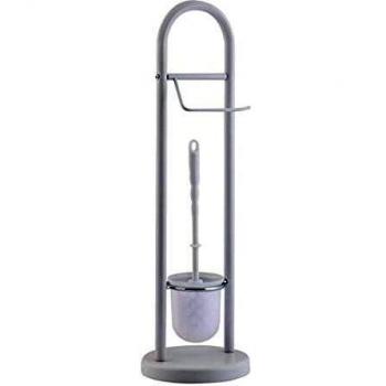 Stand-WC-Garnitur silber weiß Eisen