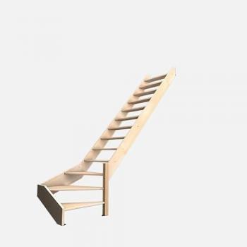 Scala di Legno Kordo Faggio, ¼ Giro Destra