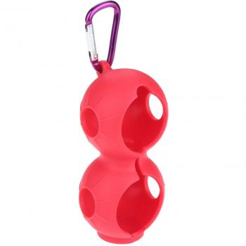 2-Ball Silicone Golf Ball Holder with Keychain