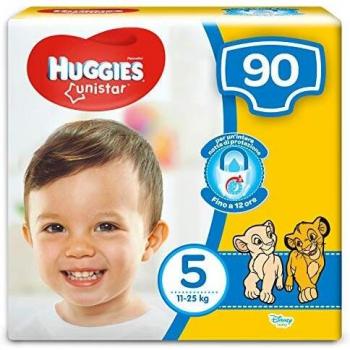 Huggies Unistar Pannolini 5 (11-25 kg) Confezione da 90