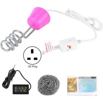 Portable Electric Water Heater Rod 2000/2500/3000W Pink UK 220-250V