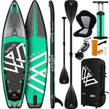 KESSER® Surfboard 6 Dickes Aufblasbares Paddle Board Set – Premium Pumpe & Tasche