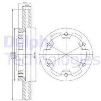 DELPHI BG3422 Disque de frein