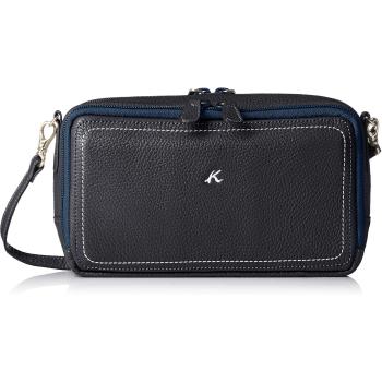 Blue & White Travel Pocket Wallet with Strap