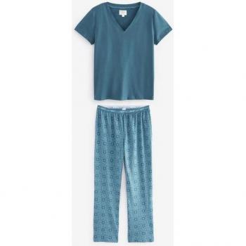 Kurzärmiger Baumwoll-Pyjama-Set, 2 Teilstücke