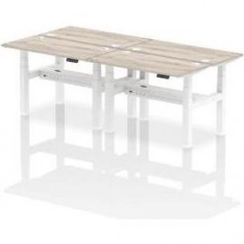 Dynamic Air Back-to-Back W1200 x D600mm Height Adjustable Sit Stand 4 Person Bench Desk